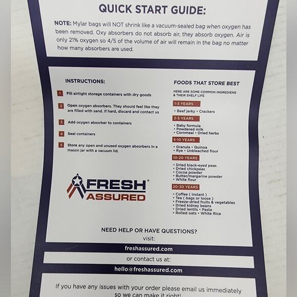 Oxygen Absorbers for Mylar Bags Long Term Food Storage Individually Packed 20 - Picture 7 of 7